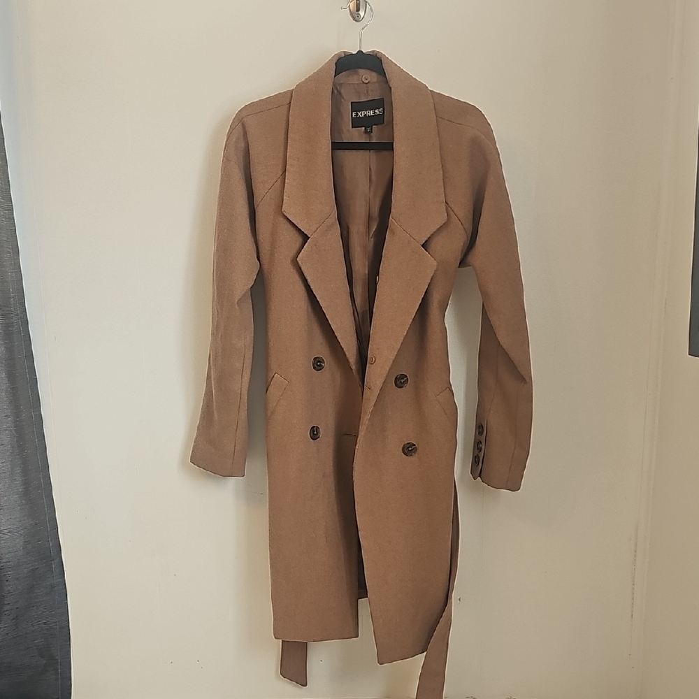 Express Tan Trench Coat